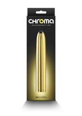 Chroma Classic Rechargeable Vibrator - Gold - 7in
