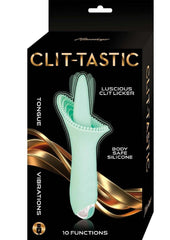 Clit-Tastic Luscious Clit Licker Rechargeable Silicone Clitoral Vibrator - Aqua/Blue