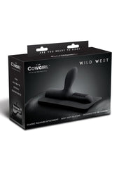Cowgirl Wild West Silicone Attachment - Black - 4in