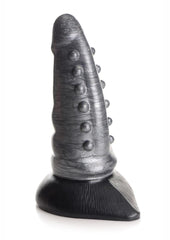 Creature Cocks Beastly Tapered Bumpy Silicone Dildo - Black/Silver - 8.25in