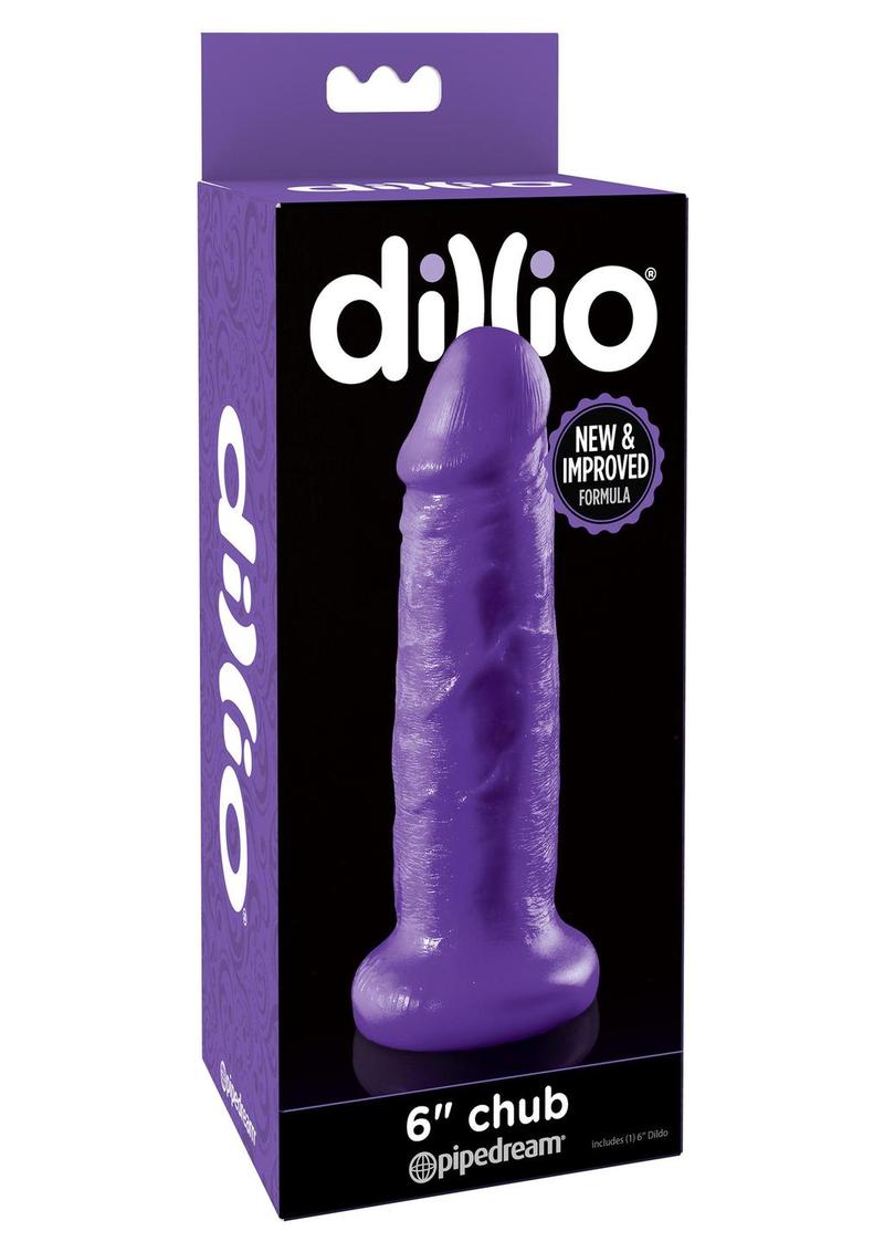 Dillio Chub Dildo - Purple - 6in