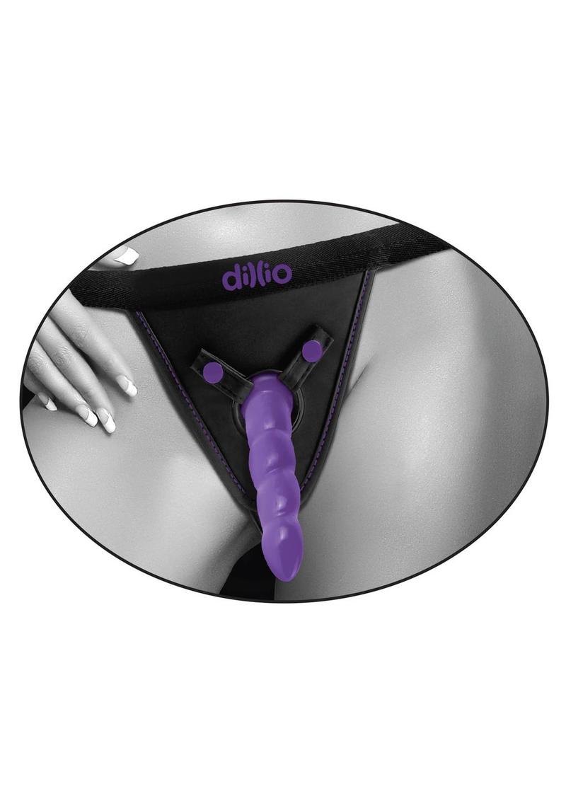 Dillio Perfect Fit Strap-On Harness - Black/Purple