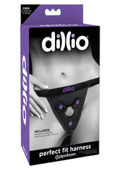 Dillio Perfect Fit Strap-On Harness - Black/Purple