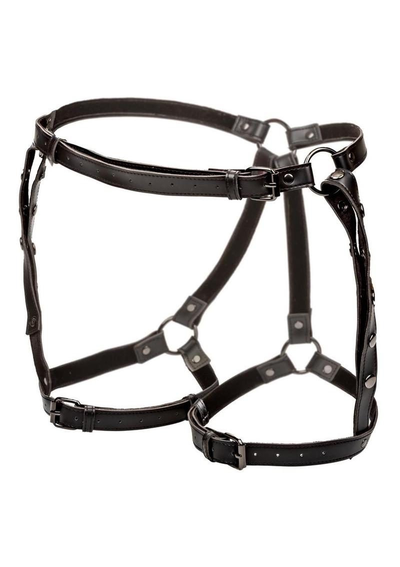 Euphoria Collection Riding Thigh Harness - Black - Plus Size/Queen