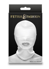 Fetish and Fashion Mouth Hood - White - One Size