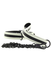 Bondage gear glow in the dark collar with leash
