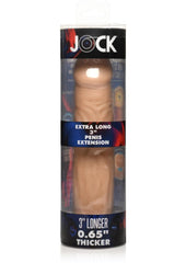 Jock Extra Long Penis Extension Sleeve - Vanilla - 3in