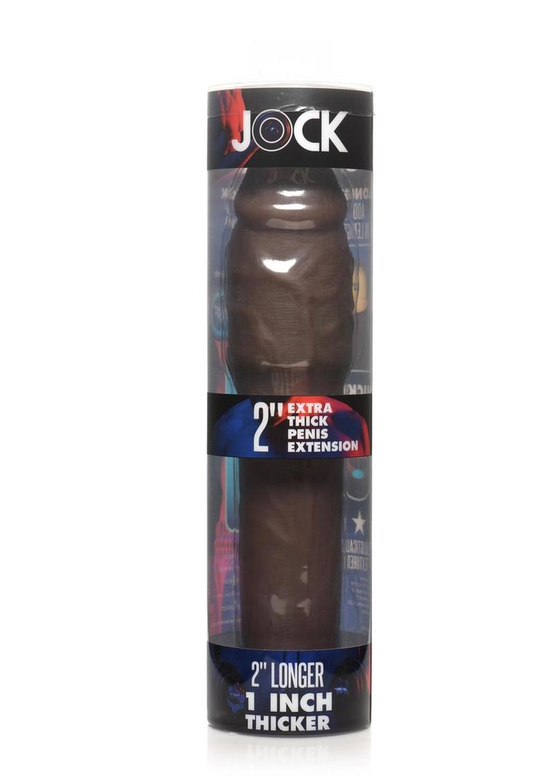 Jock Extra Thick Penis Extension Sleeve - Chocolate - 2in