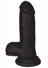 Jock Realistic Dildo with Balls - Black - 6in