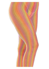 Leg Aventue Rainbow Crochet Net Tights
