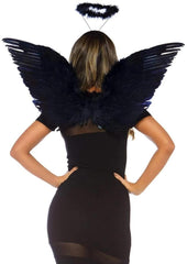 Leg Avenue Angel Wings Kit - Black - One Size
