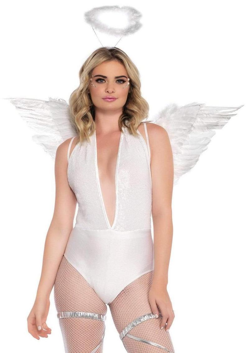 Leg Avenue Angel Wings Kit - White - One Size