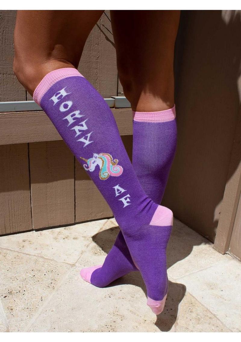 Multicolor novelty knee socks sexy costume