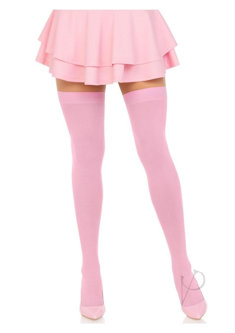 Leg Avenue Nylon Over The Knee - Pink - One Size