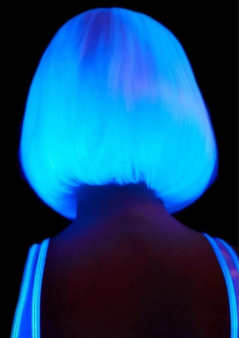 Fetish cosplay accessory white bob hairstyle