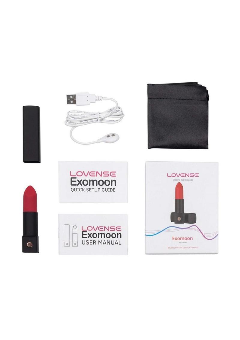Lovense Exomoon Rechargeable Silicone Lipstick Bullet Vibrator