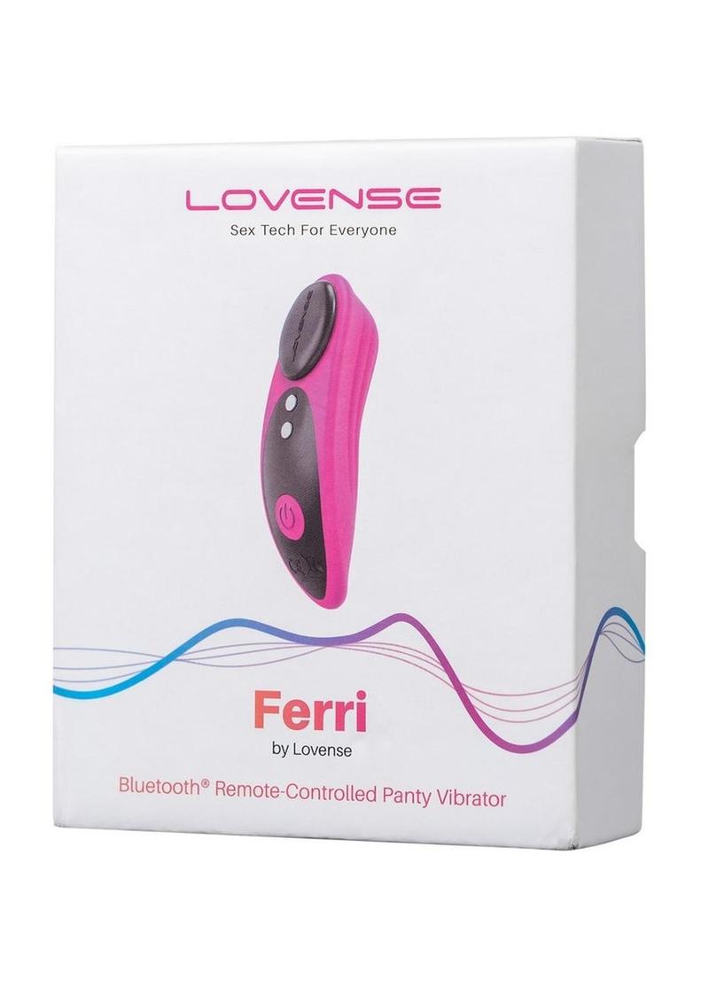 Lovense Ferri App Compatible Silicone Panty Vibrator - Black/Pink