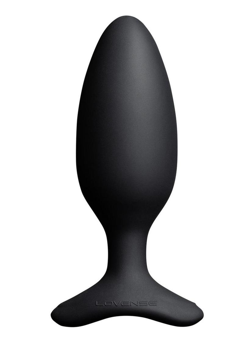 Lovense Hush 2 Rechargeable App Compatible Silicone Vibrating Anal Plug - Black - 1.75in