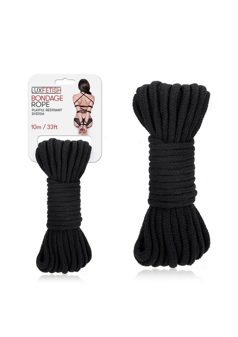 Lux Fetish Bondage Rope - Black - 10m