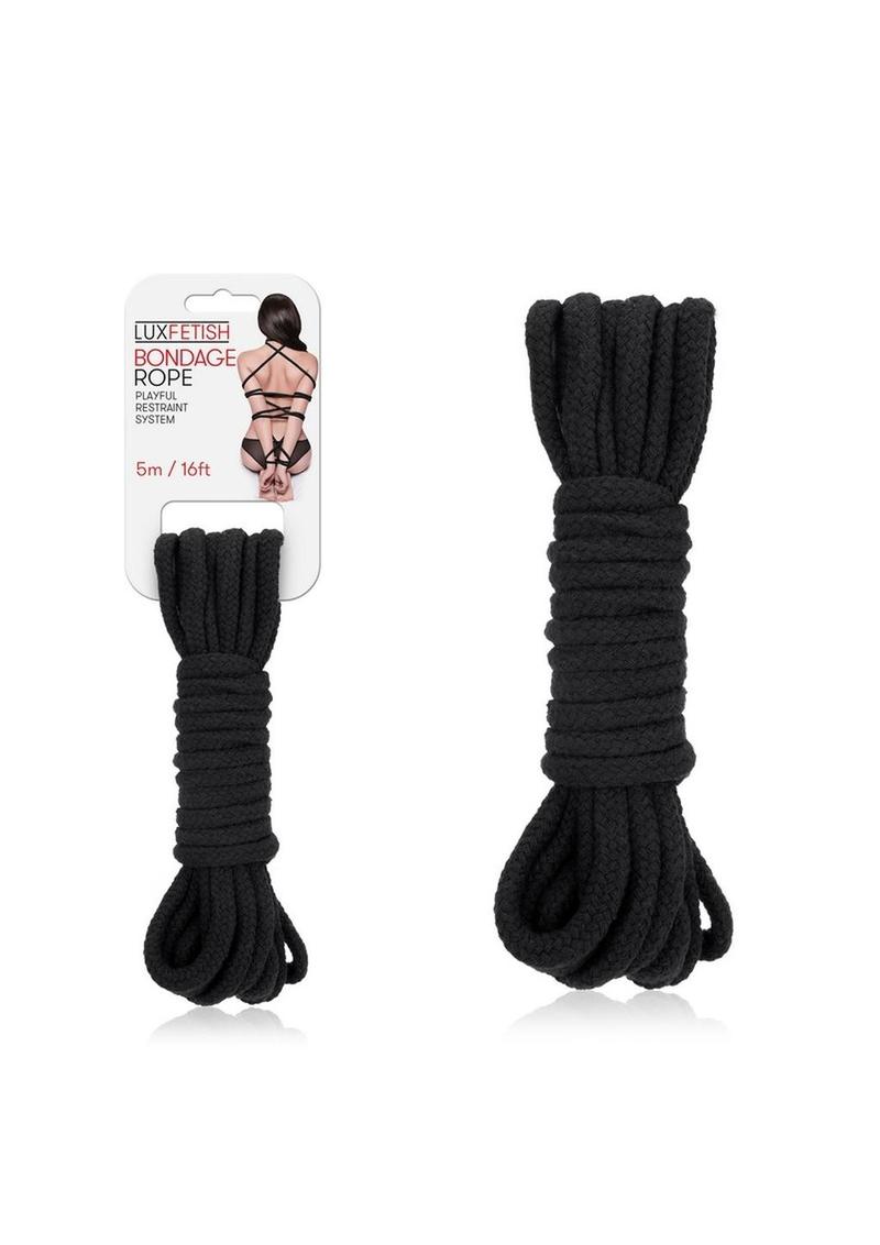 Lux Fetish Bondage Rope - Black - 5m