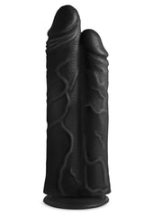 realistic double pecker dildo with suction base