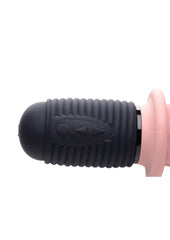 Master Series 10x Vibrating and Thrusting Silicone Rechargeable Dildo with Handle