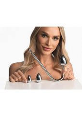 Master Series Anal Hook Trainer with 3 Plugs - Stainless