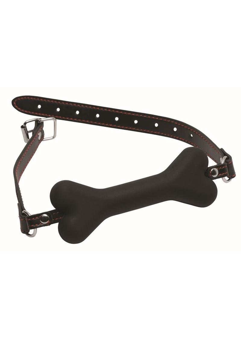 kinky bondage gag with dog bone design