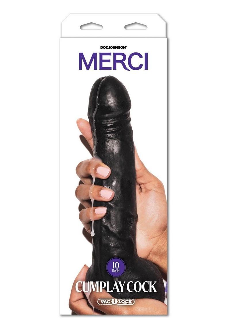 Merci Dual Density Ultraskyn Squirting Cumplay Cock with Removable Vac-U-Lock Suction Cup - Chocolate