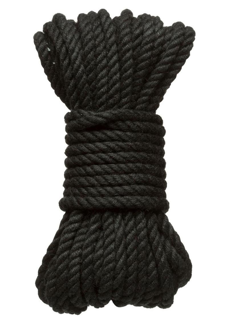 Merci Hogtied Bind and Tie 6mm Hemp Bondage Rope - Black - 30ft