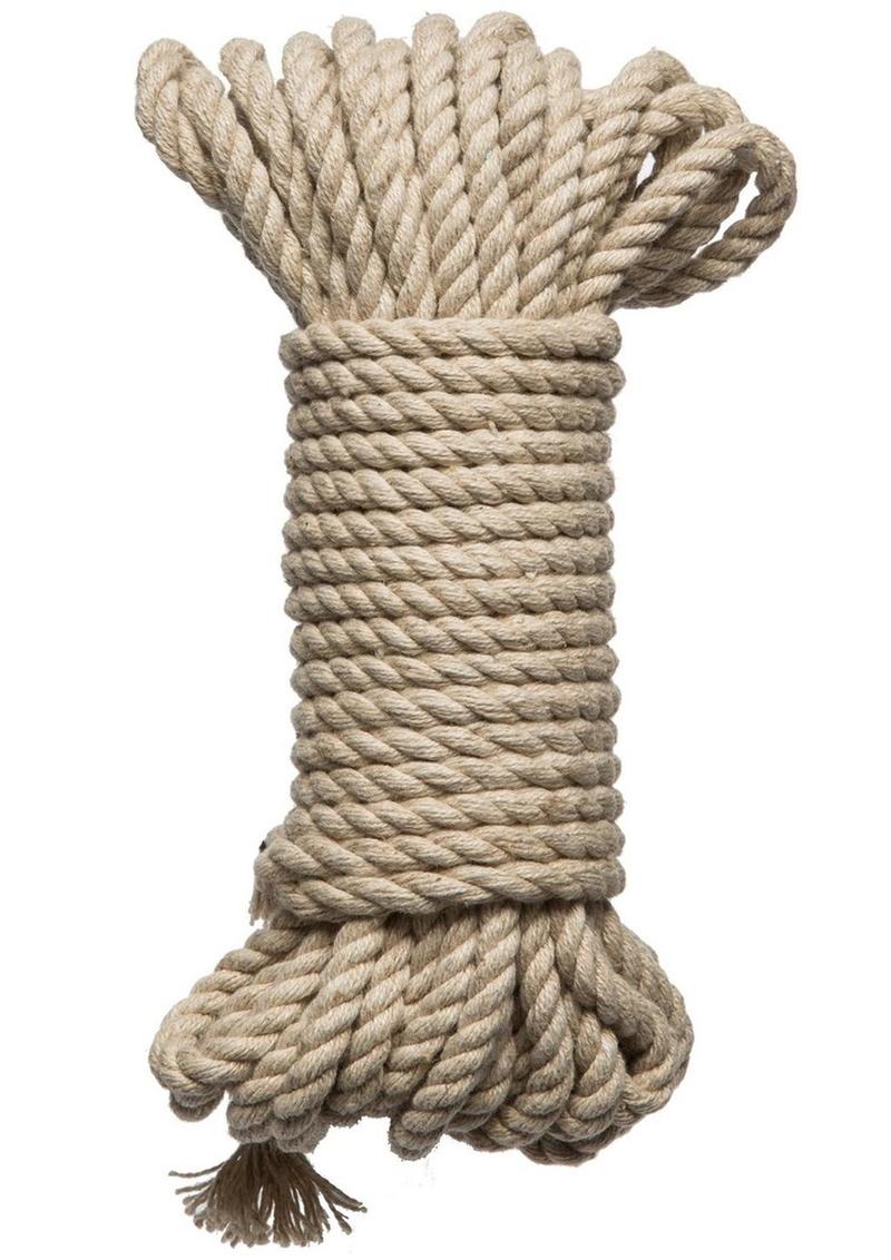Merci Hogtied Bind and Tie 6mm Hemp Bondage Rope - Tan - 30ft