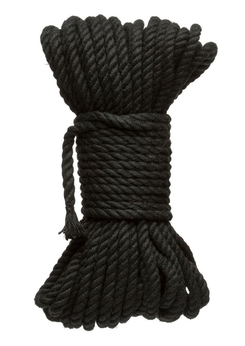Merci Hogtied Bind and Tie 6mm Hemp Bondage Rope - Black - 50ft