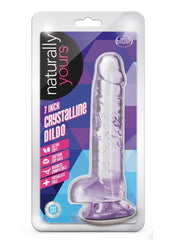 Naturally Yours Crystalline Dildo 7in - Amethyst - Purple