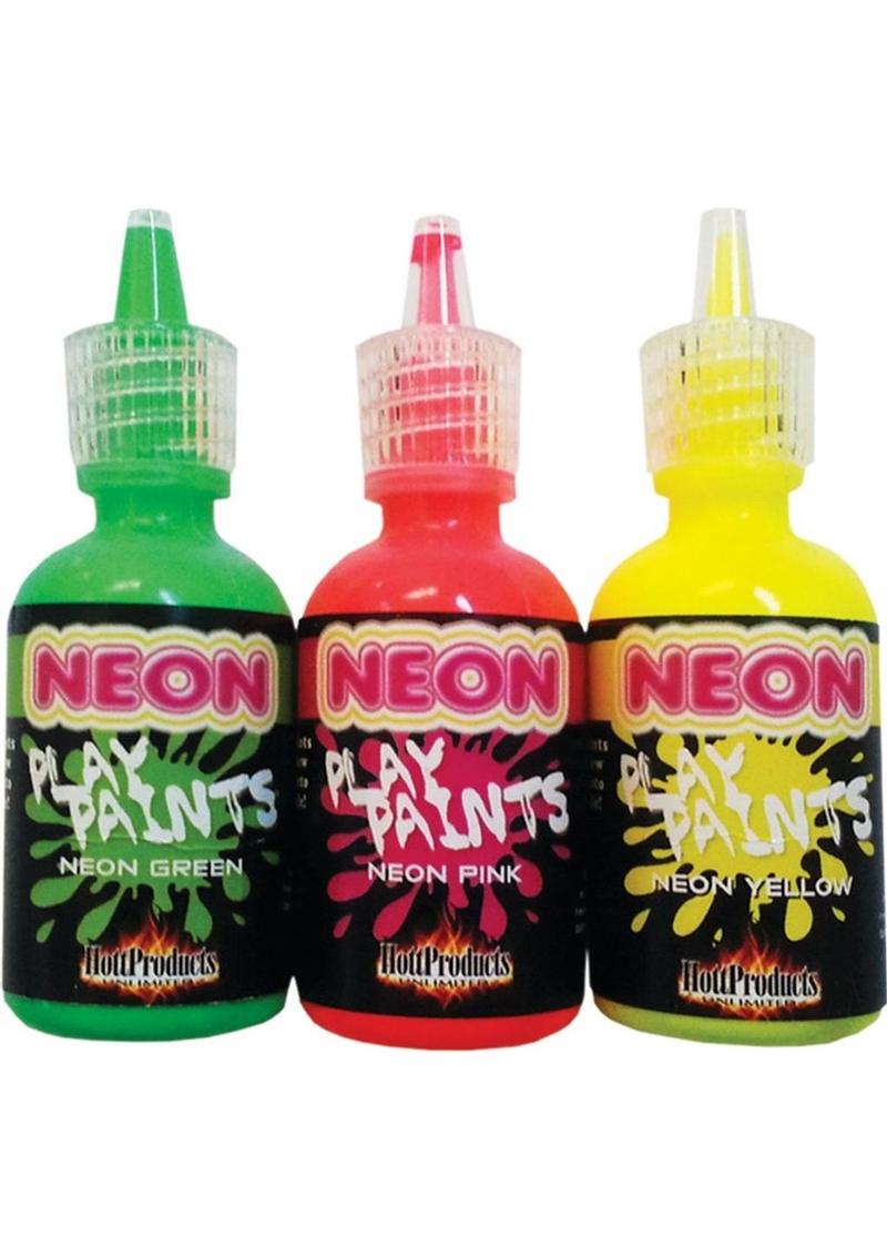 Neon Play Paints - Assorted Colors/Glow In The Dark - 3 Each Per Pack