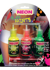 Neon Play Paints - Assorted Colors/Glow In The Dark - 3 Each Per Pack