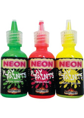 Neon Play Paints - Assorted Colors/Glow In The Dark - 3 Each Per Pack