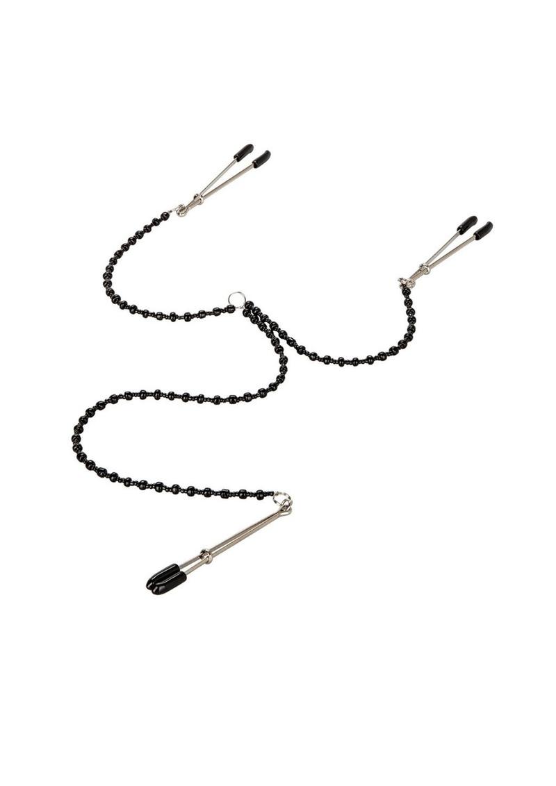 adjustable nipple clamps with dual chain for sensual play