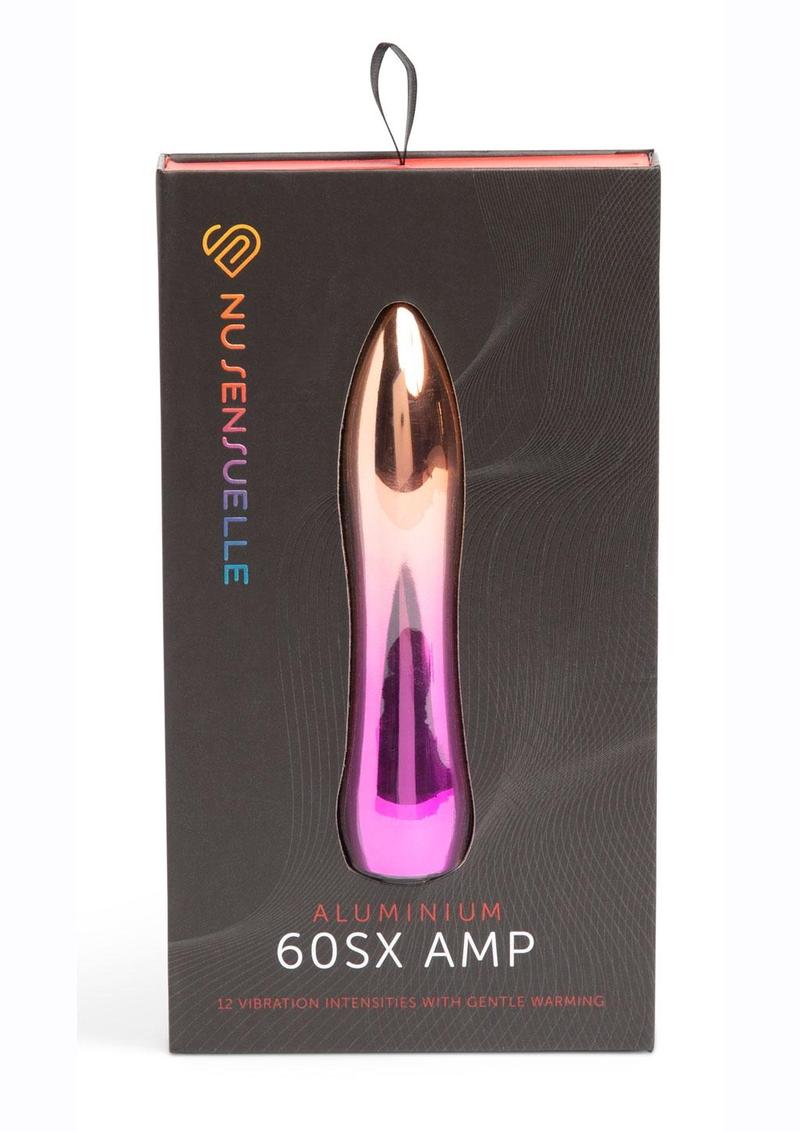Nu Sensuelle Aluminium 60sx Amp Rechargeable Warming Bullet - Metal/Multicolor/Rainbow