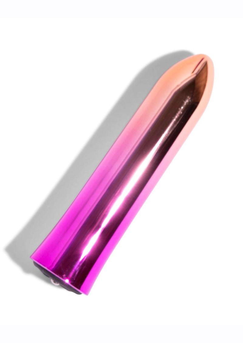 Nu Sensuelle Aluminium Point Rechargeable Warming Bullet - Metal/Multicolor/Rainbow