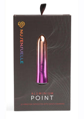 Nu Sensuelle Aluminium Point Rechargeable Warming Bullet - Metal/Multicolor/Rainbow