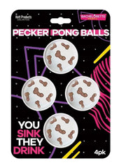 Pecker Beer Pong Balls - 4 Per Pack