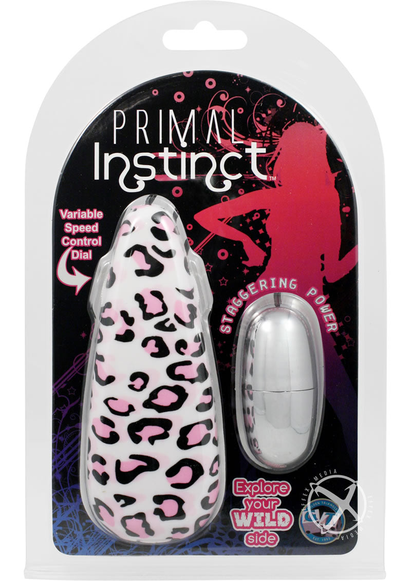 Primal Instinct Bullet with Remote Control - Animal Print/Leopard Print/Pink