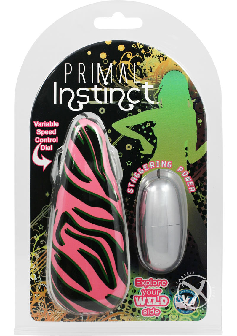 Primal Instinct Bullet with Remote Control - Animal Print/Pink/Zebra Print