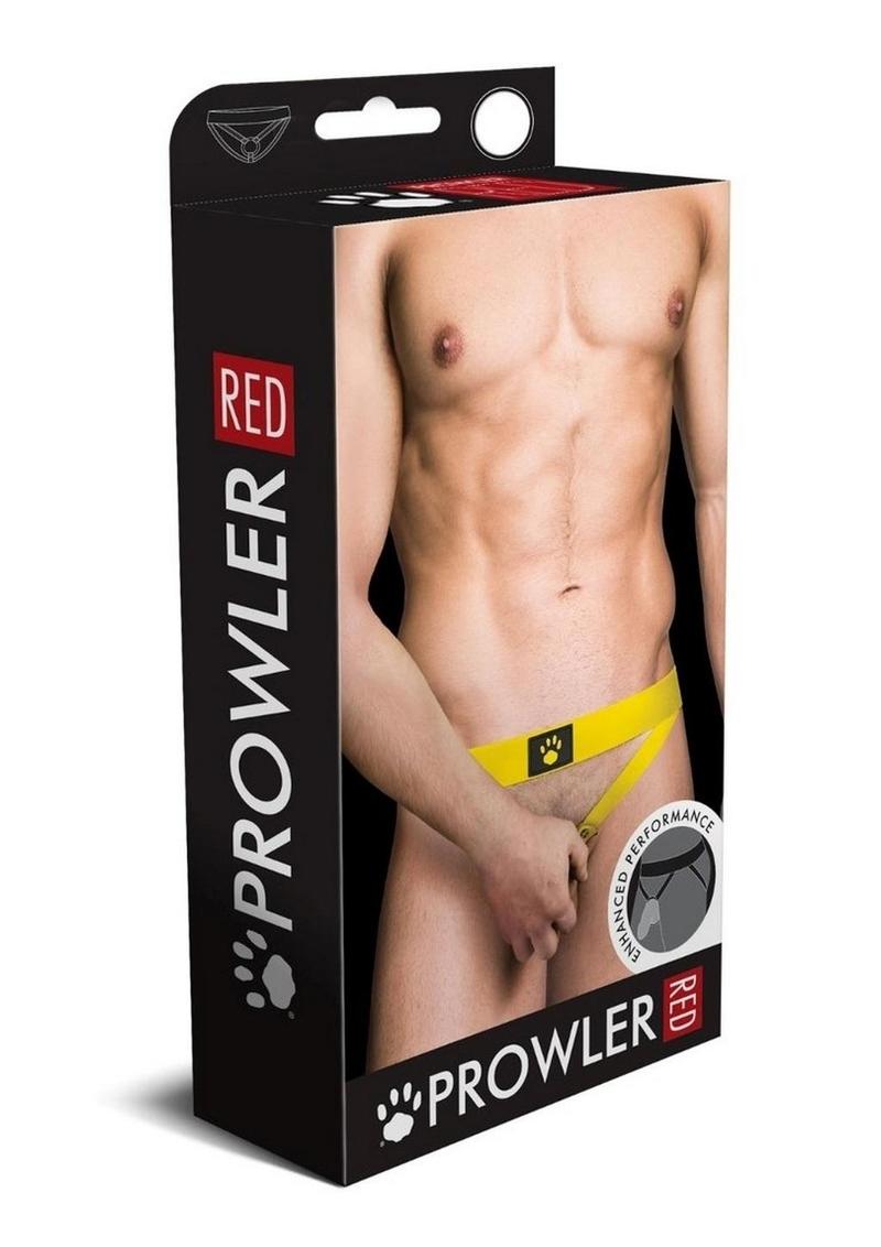 Prowler Red Ass-Less Cock Ring - Black/Yellow - Small