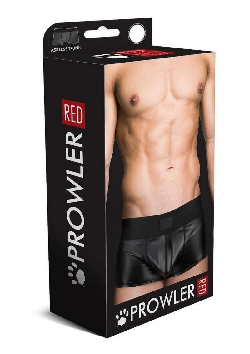 Prowler Red Wetlook Ass-Less Trunk - Black - XLarge