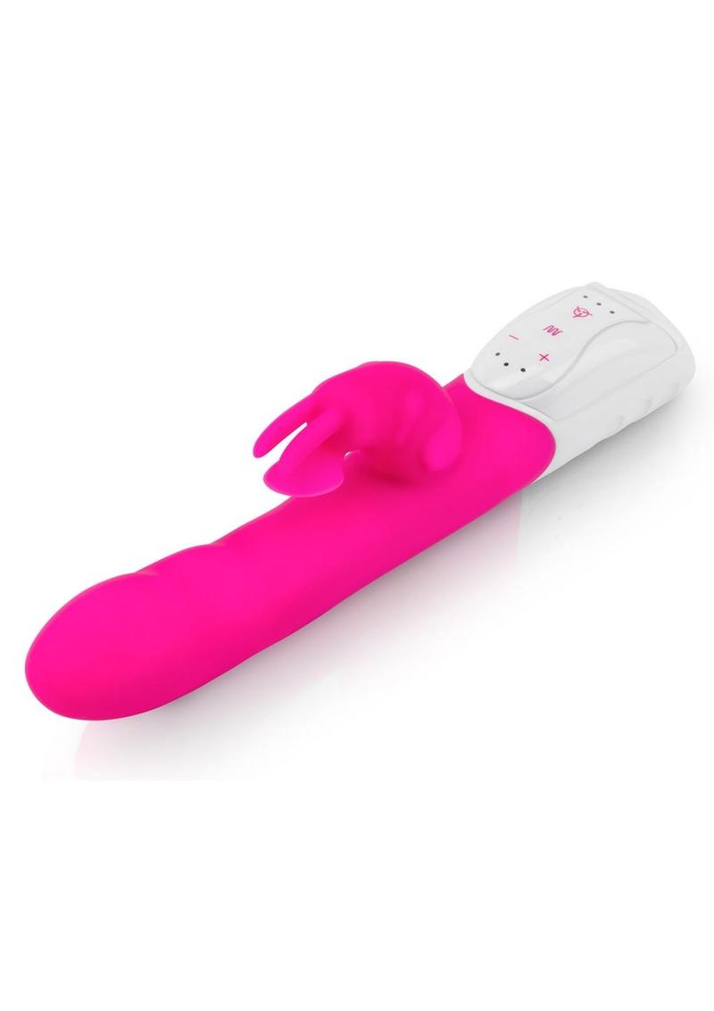 Rabbit Essentials Silicone Rechargeable Clitoral Suction Rabbit - Hot Pink/Pink
