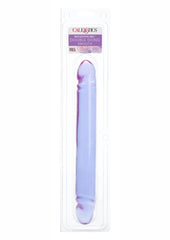 Reflective Gel Smooth Double Dildo - Purple - 12in