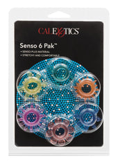 Senso 6 Pack Cock Rings - Assorted Colors - 6 Piece Set