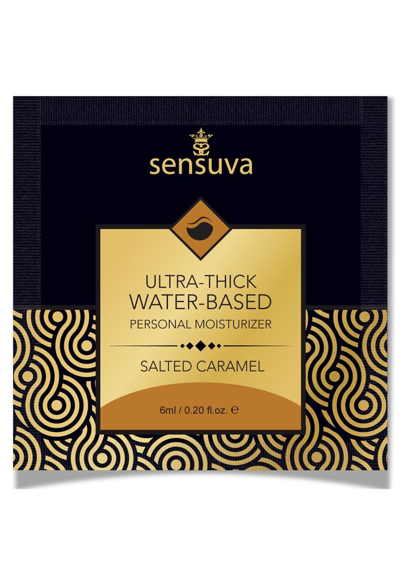 Sensuva Ultra Thick Water Based Personal Moisturizer Salted Caramel Flavored Lubricant - .2oz