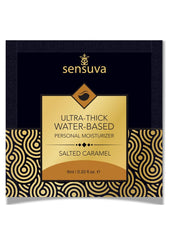 Sensuva Ultra Thick Water Based Personal Moisturizer Salted Caramel Flavored Lubricant - .2oz